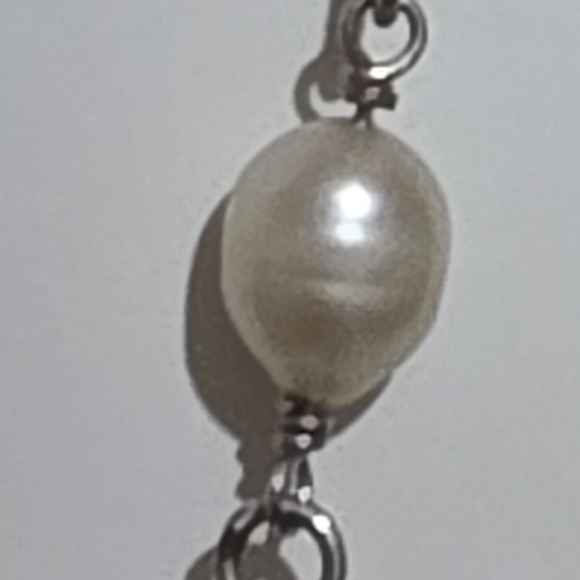 Genuine Baroque Pearls With A Silver 925 Lobster Claw Clasp 16 In - Picture 3 of 6